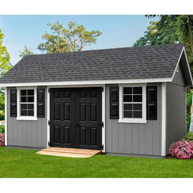 10 ft. W x 18 ft. D Manufactured Wood Storage Shed - Image 2