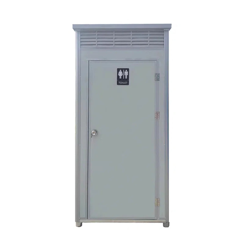 3.5 ft. W x 3.5 ft. D Metal Portable Shed with Single Stall Flushing Restroom