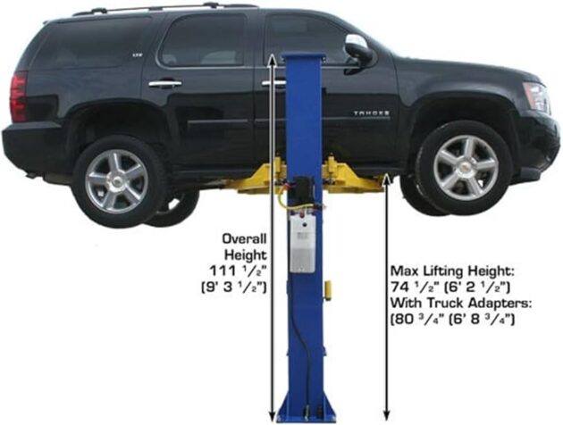APlusLift HW-10KOH-A 10000 LB 2-Post Overhead Heavy Duty Car Lift with 3 Year Warranty - Image 2