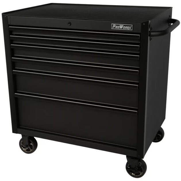 27 In. W X 18 In. D Standard Duty 5-Drawer Rolling Tool Chest Cabinet in Textured Black - Image 2