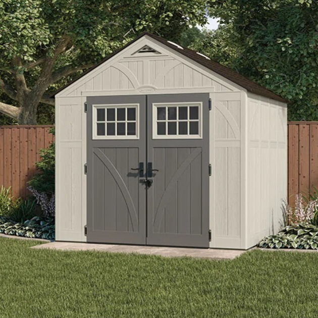 Suncast Tremont 8 ft. W x 7 ft. D Resin Storage Shed - Image 2