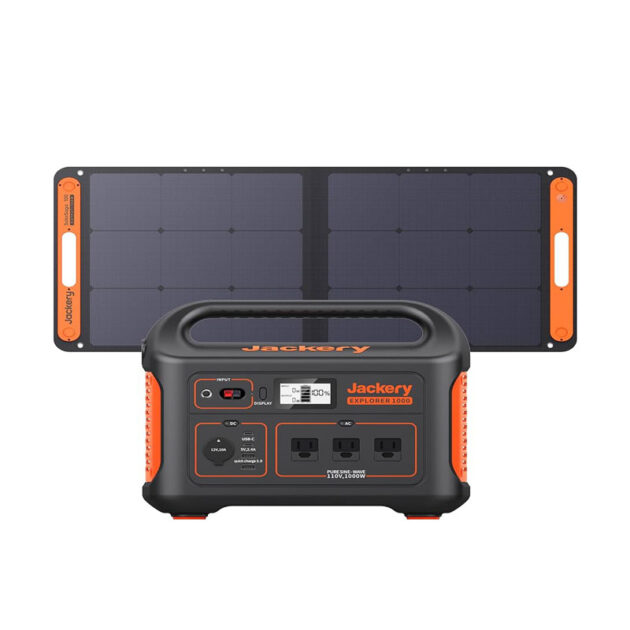 ackery Solar Generator 1000, Explorer 1000 and 2X SolarSaga 100W with 3x110V/1000W AC Outlets - Image 2